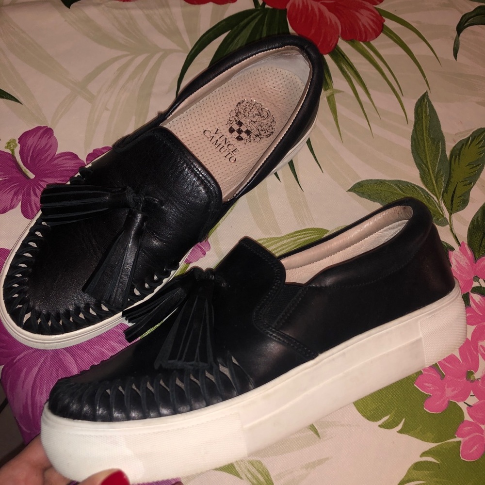 Vince camuto platform slip ons